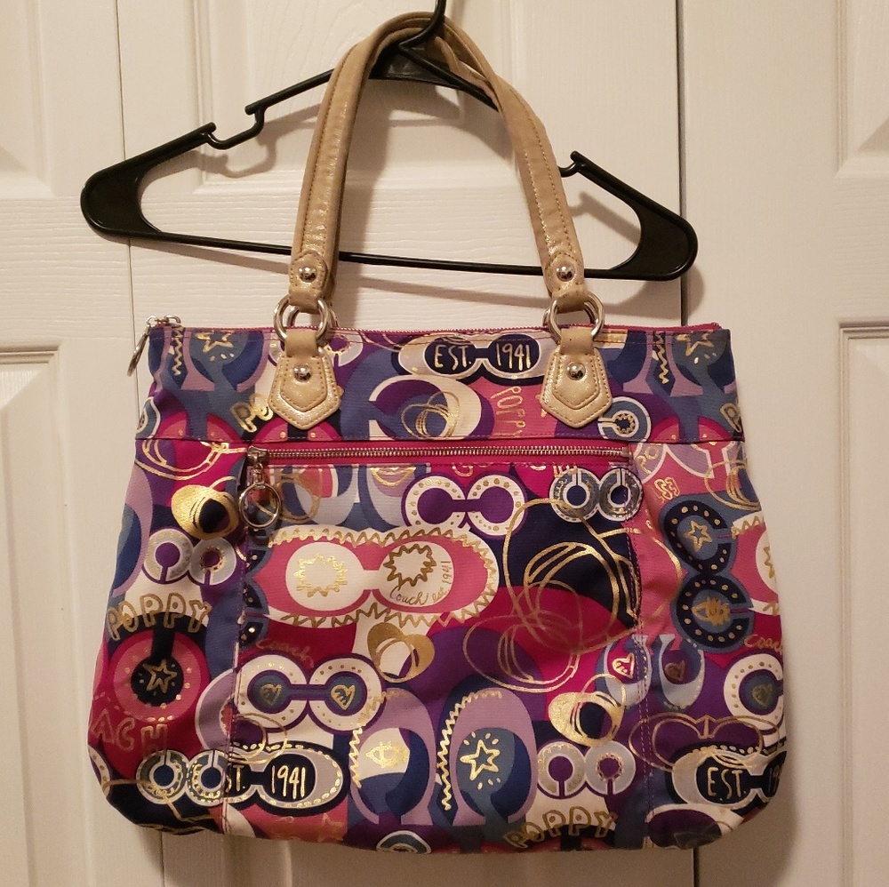 Coach Purse Poppy Print